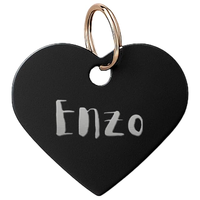 DEREGALOOS Chapa Identificativa Mascotas Personalizada Grabada 2 Caras. Forma de Corazón. Placa para Perros…