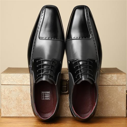 Men Classic Lace Up Dress Shoes Derby Prom Fashion Oxford Shoes4