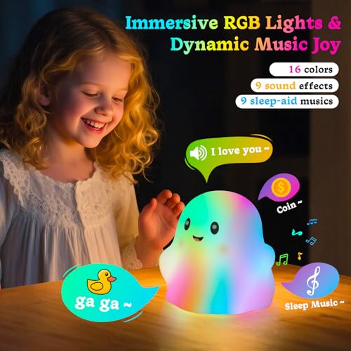 Lámpara nocturna recargable para niños RGB miniatura 2