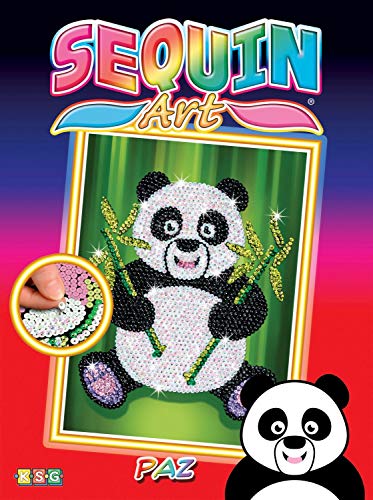 Sequin Art Red, Panda, Sparkling Arts and Crafts Picture Kit, Creative Crafts