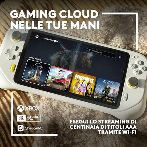Logitech G Cloud Console Gaming Portatile con Batteria a Lunga Durata, Touchscreen 7 Pollici 1080P, Design Leggero, Xbox Cloud Gaming, NVIDIA GeForce NOW, Google Play, Presa EU, Bianco - Immagine 1