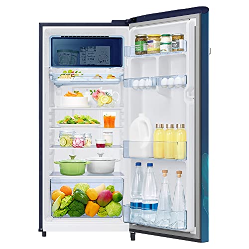 Image of Samsung 225 L 3 Star Inverter Direct cool Single Door Refrigerator Appliance(RR23A2E2Y9U /HL, Digi-Touch Cool, Paradise Bloom Blue, 2022 Model)