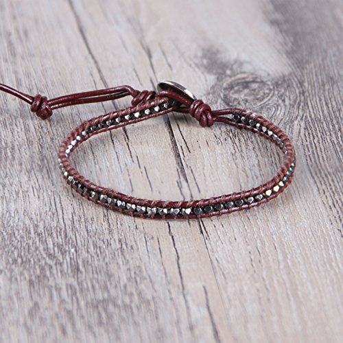 KELITCH Agate Pyrite Beaded Friendship Bracelets Wrap Bracelet Woven Braided Bracelets New3