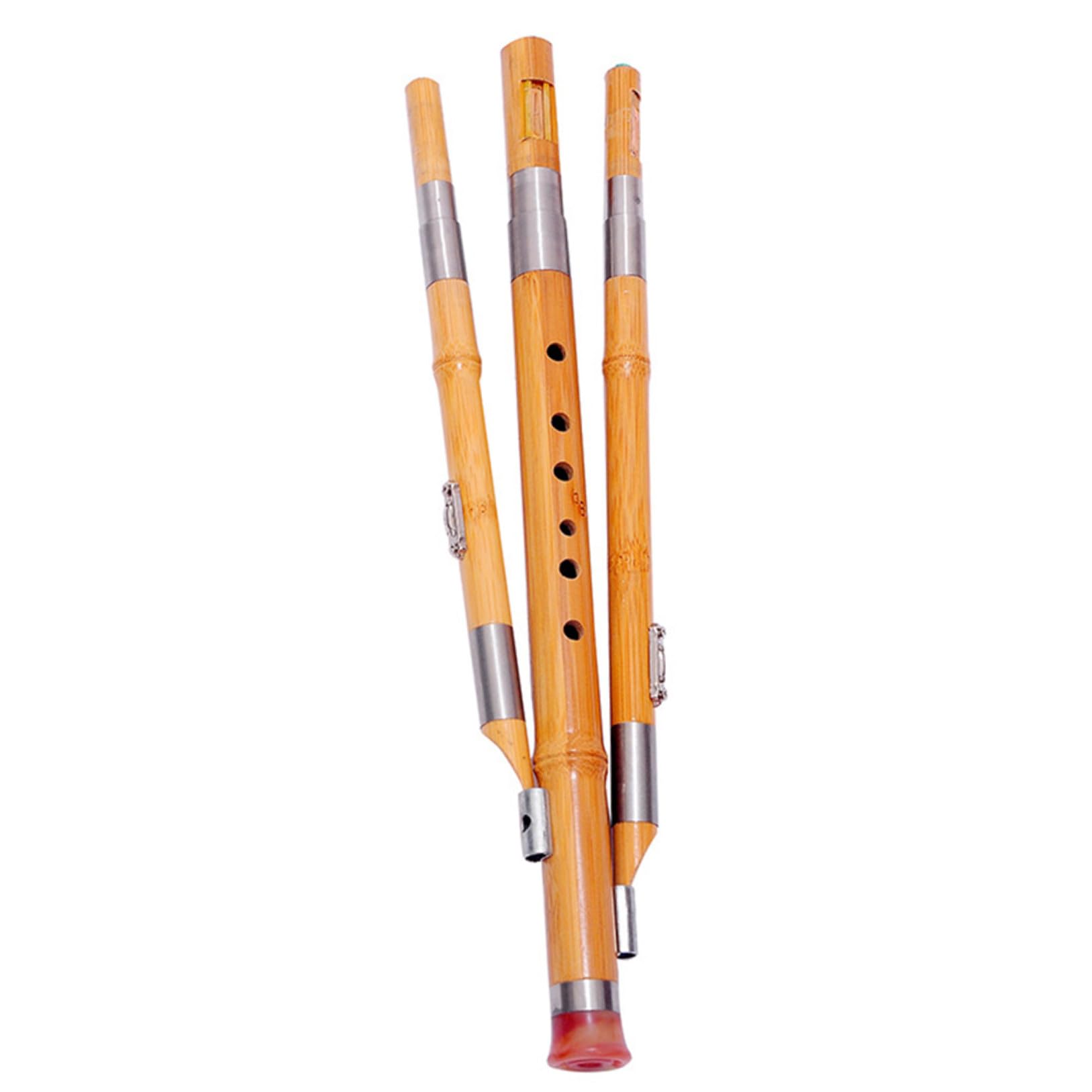 ibasenice Handgefertigte Bambus Hulusi C-dur Leicht zu Lernen Reiner Klang Chinesisches Musikinstrument mit Taschensaxophon Holz Zufälliger Stil