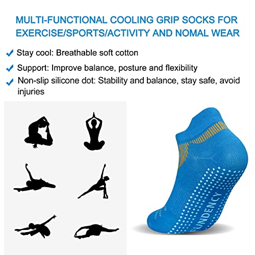 Fundency Non Slip Yoga Socks For Women 6 Pairs, Anti-Skid Socks For Pilates Bikram Fitness Socks With Grips #TOP6
