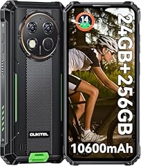 OUKITEL G1 Rugged Smartphone Android 14 24GB+256GB/1TB Telefono Indistruttibile, 6.52" HD+ Display 10600mAh Octa-Core 48MP Camera IP68/IP69K Cellulare Robusto, OTG/GPS/4G Dual SIM/NFC/Face ID Verde