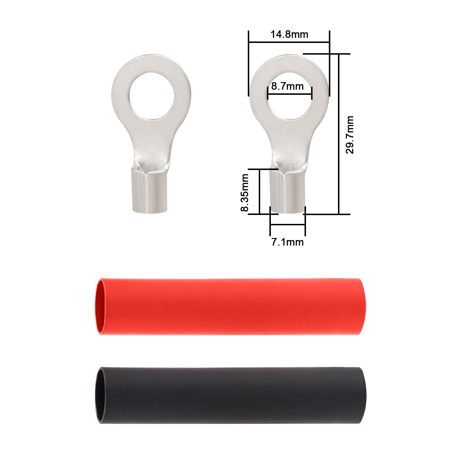 MOOKEERF Cable de batería solar – Cable inversor de corriente de calibre 8 de 8 pies con funda protectora ignífuga fotovoltaica para conectar batería y controlador de carga para panel solar automotriz