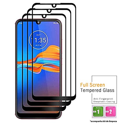 Kit 2x Películas Vidro 3D Moto G8 Play G8 Plus + Capa Antishock Reforçada + Kit Aplicação (Moto G8 P