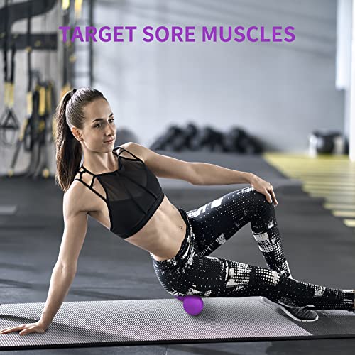 Image of 5BILLION FITNESS Peanut Massage Ball,Double Lacrosse Ball and Mobility Massage Ball for Physical Therapy - Deep Tissue Massage Tool for Myofascial Release, Muscle Relaxer, Acupoint Massage (Purple)