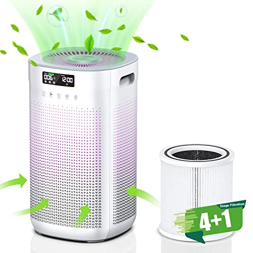 Meykey Purificatore D'Aria Con Filtro HEPA H13, Rimuove 99,97% Di Polline E Muffa, CADR 258 M³/h, Silenzioso, Per Stanze Fino A 50 M² - 3