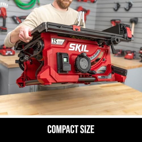 Image of SKIL 15 Amp 8-1 /4-Inch Compact Portable Jobsite Table Saw with Folding Stand-TS6338-00