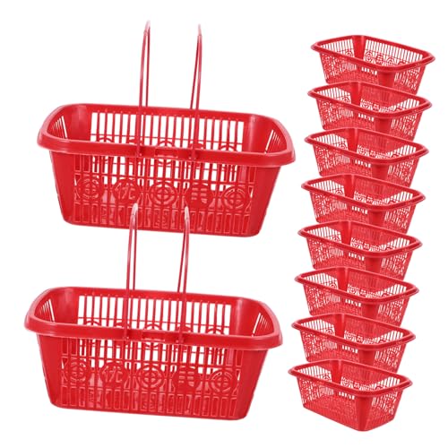 UKCOCO 10pièces Lot De Paniers De Plastique Mini Paniers Pour Fruits Légumes Et Articles Divers Et Portables