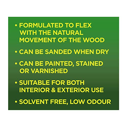 Cuprinol All Purpose Wood Filler Exterior Woodcare, White Tub, 250 ml - Image 3