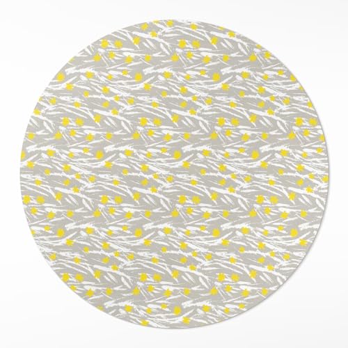 Tapis vinyle rond résistant à la rayure pour protéger le sol du salon - 2