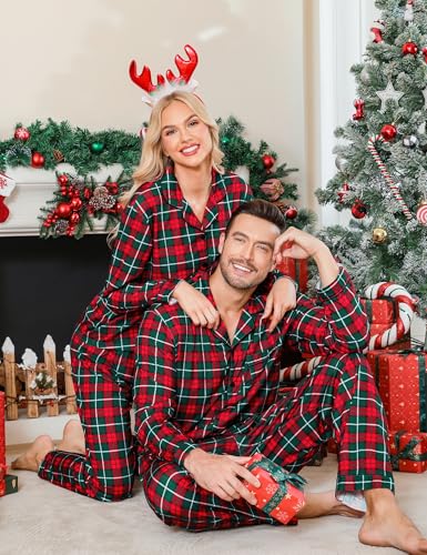 SWOMOG Family Christmas Pajamas Set Women & Men & Kids Long Sleeve Pj Set Party Sleepwear Button-Down Loungewear Set4