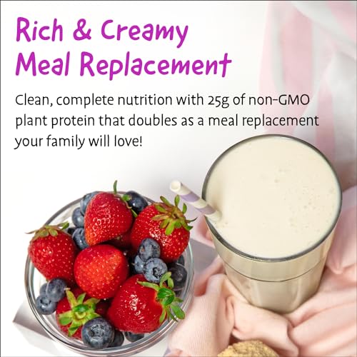 Naturade Plant-Based Weight Loss Shake, 25g Protein, 6g Dietary Fiber, Gluten & Soy Free – Vanilla Crème 18 Servings - Image 4