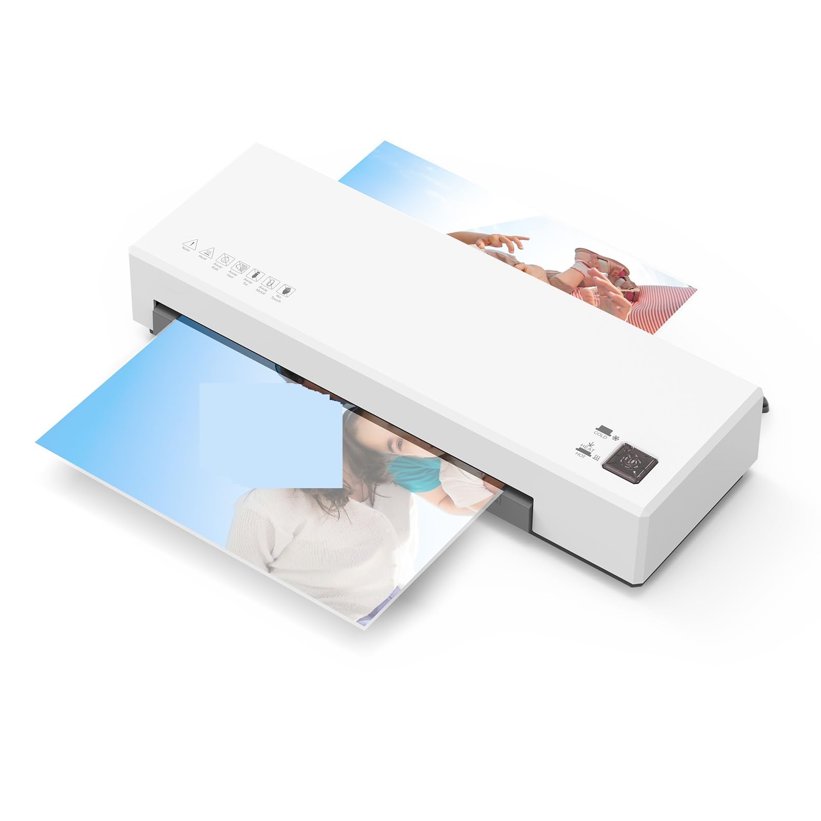 VChics Laminiergerät, Desktop-Laminierrät-Set, A4-Größe, Heiß- und Kaltlaminierung, 2 Rollensystem, 9 Zoll maximale Breite, eignet for A4/A5/A6 Für Homeoffice und Schule