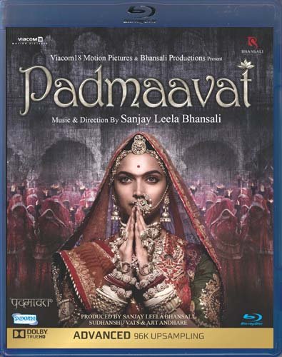 Padmaavat Hindi Blu Ray Bollywood Movie -Sanjay Leela Bhansali Film (Padmaavati)
