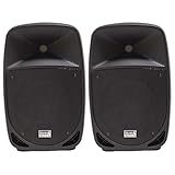  ITALIAN STAGE IS P110A MK2 coppia di diffusori bi-amplificati da 300 watt di picco, per karaoke, feste, discobar e tavernette