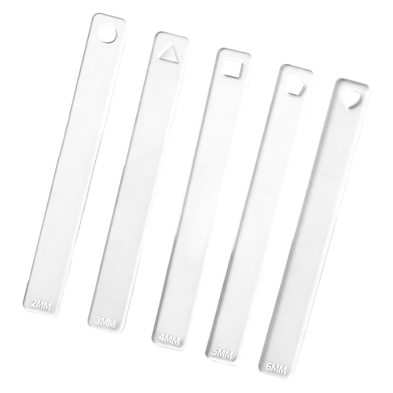 HZBB 5Pcs Multipurpose Acrylic Clay Thickness Ruler Gauge Pottery Thickness Measurement Tool for Ceramic Clay Craft Project Acrylic Measure