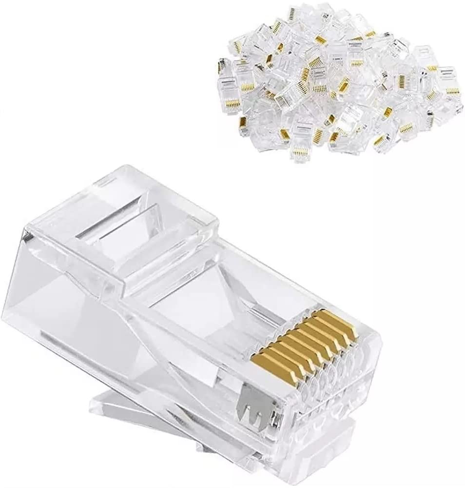 Scalebee RJ45 Connector 8P8C UTP Network Plug for CAT5 CAT5E CAT6 Cable Solid Head RJ45 Wire Connector (Pack of 100) (B0BVHQDFDJ) Amazon Price History, Amazon Price Tracker