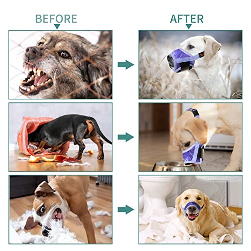 image for HEELE Dog Muzzle,Soft Nylon Muzzle Anti Biting Barking Chewing,Air Mes
