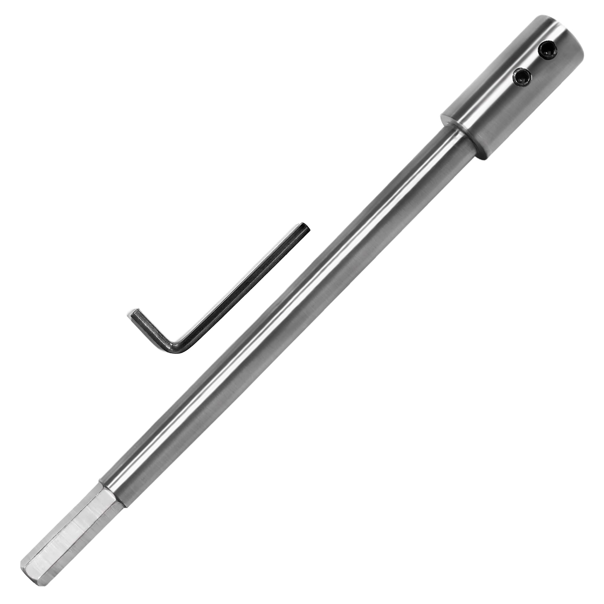 ASNOMY 10 Inch Extra Long Forstner Bit Extension for Adding Over 8-3/4 inches of Drilling Depth to Your 3/8" Round or Hex Shafts Forstner Bit