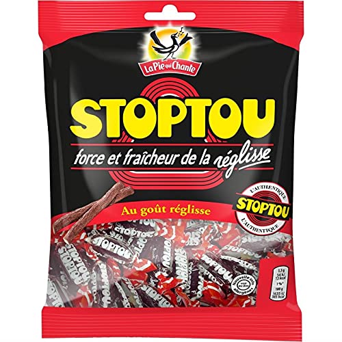 LA PIE QUI CHANTE - Stoptou Bonbon Au Réglisse 450G - ( Lot De 4 )