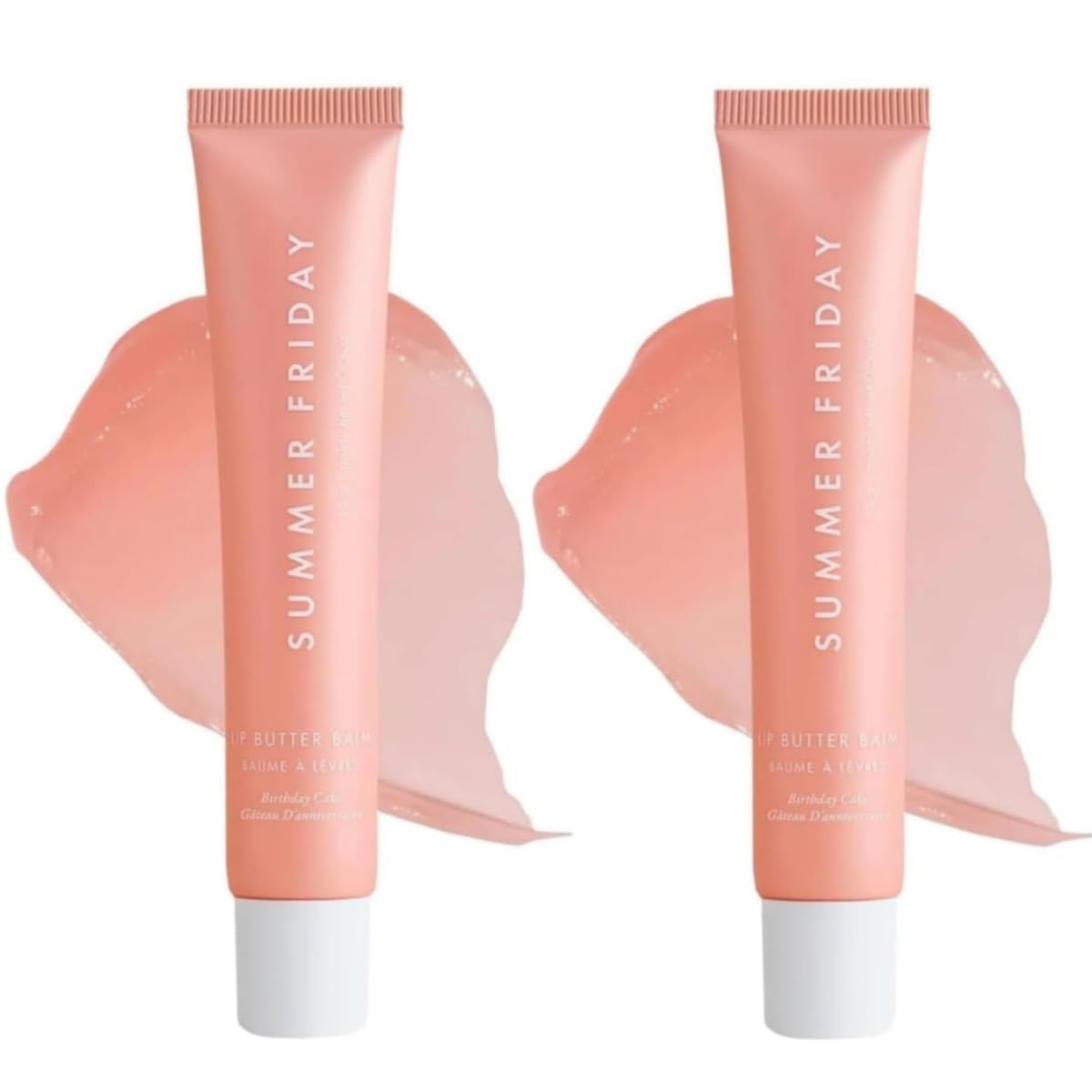 Summer Lip Balm Gloss Lip Oil Tinted Lip Balm Lip Mask Butter Conditioning Instant Brightened Moisture Dry Lips Hydration Sheer Tinted Soothing Pink Lip Care Shine Vanilla (2PC-D)