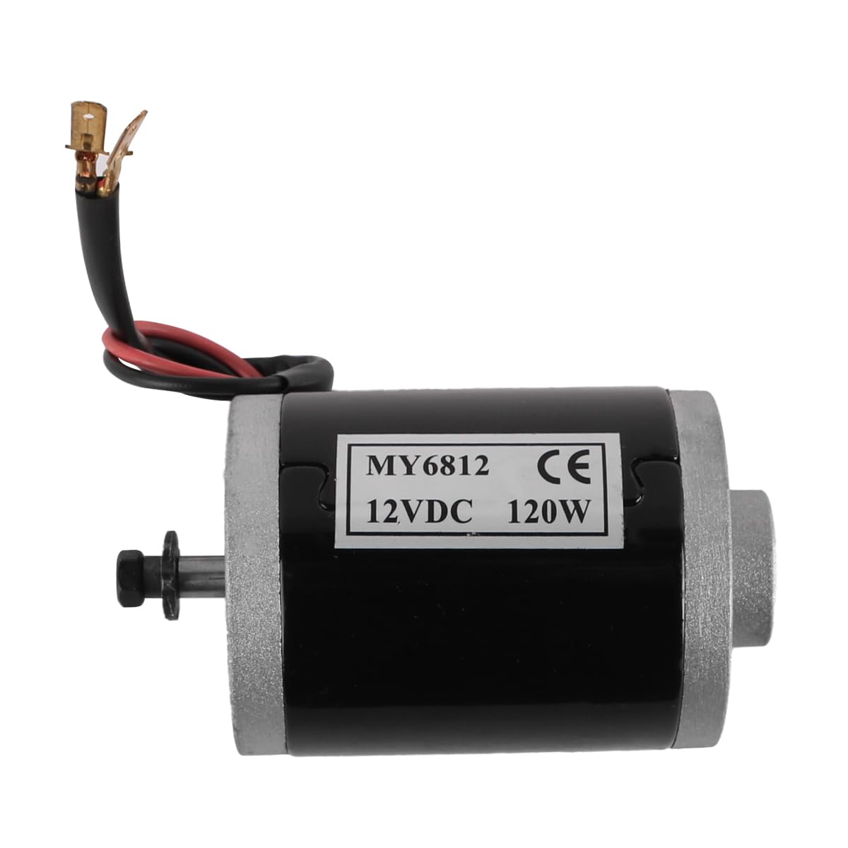 Moteur à courant continu à balais 12 V 120 W MY6812 Moteur électrique pour scooters électriques et vélos électriques avec système d'entraînement par courroie synchrone