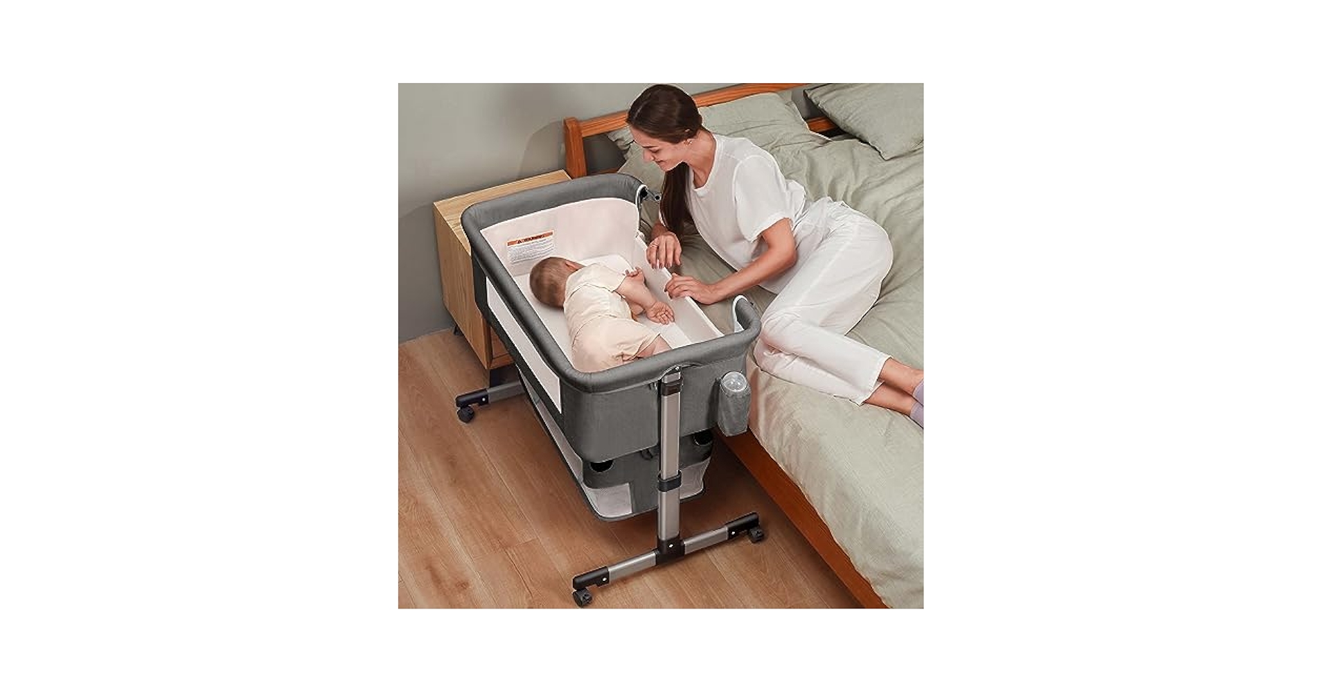ベビー用寝具・ベッド Bedside Baby Crib Amazon.com : Bedside Crib,3 in 1 Baby Crib Adjustable