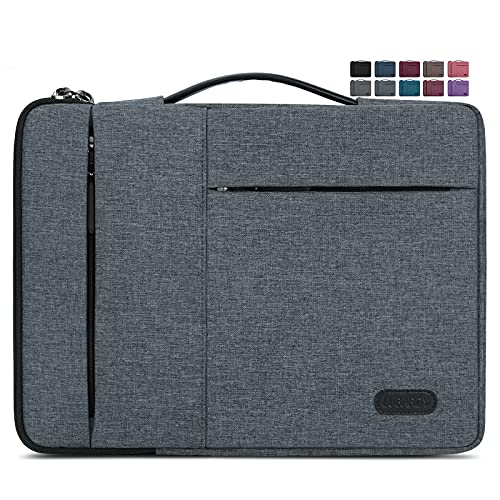 Laptop Sleeve Case 13.3-14 Inch Waterproof Durable 360 Protective Carrying Case Handle Bag Compatible with MacBook Air Pro HP Dell ThinkPad Notebook Laptop Bag Dark Grey