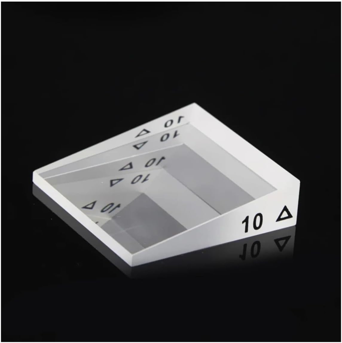 Artsim Prisms & Kaleidoscopes Prism 10 Degree 40mm High-Precision Ophthalmic Strabismus Correction Right-Angle Prism Science Classroom Optics Kits