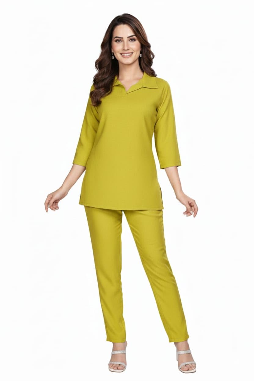Co Ord Set For Women Stylish | Kurta Set For Women | Anarkali Suit For Woman | Short Kurti For Woman Latest (IN, Alpha, XL, LEMON YELLOW)-picture-45