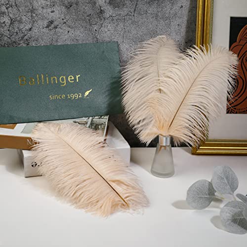 image for Ballinger Light Salmon Ostrich Feathers - 24pcs 10-12inch Feathers for