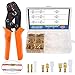 Glarks Self-Adjusting Wire Terminals Crimping Pliers Tool AWG26-16(0.5-1.5mm²) with 315Pcs 2.8mm 4.8mm 6.3mm Male/Female Wire Spade Connectors Terminals Crimper Kit