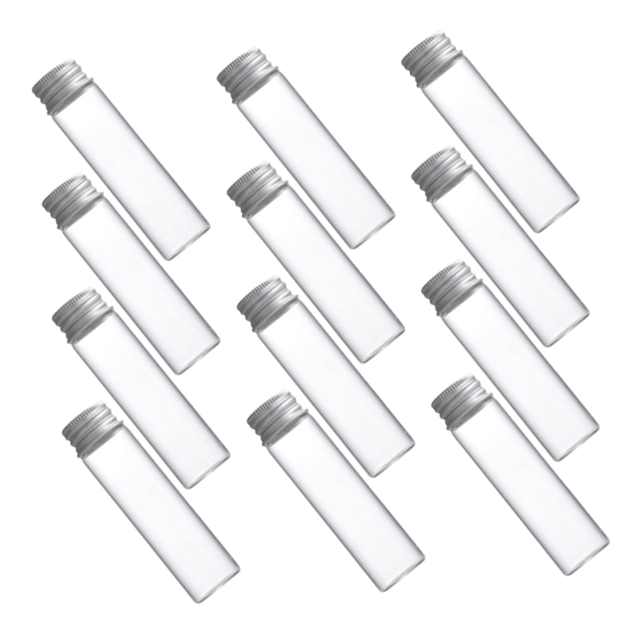 30piezas Frascos Pequeños Transparentes De Tubo De Tapa De Almacenamiento De Líquidos