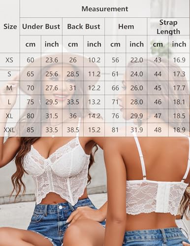 Image of Avidlove Lace Bralettes for Women Y2k Camisole Lingerie Adjustable Strap Crop Top