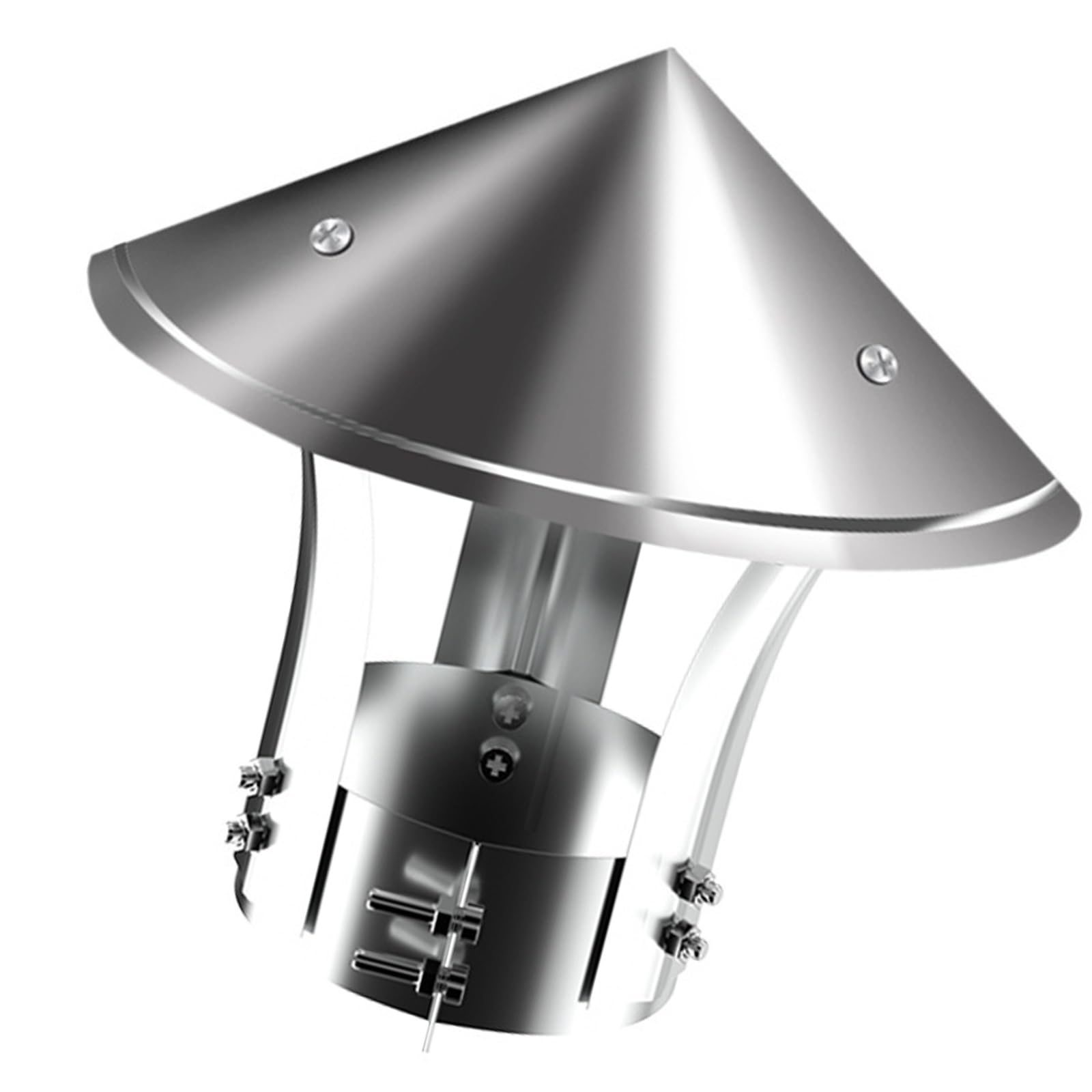 MYXJGNAIY Chimney Cap-Steel Rain Cap - 04 Stainless Steel-Round Roof Chimney Cap - Vent Roof Cover - Moisture and Hot Air Exhaust - Metal Flue Cap(140mm/5.5in)
