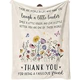 Flpoxzd Best Friends Blanket, Best Friend Birthday Gifts for Women, Gifts for Best Friend Woman, Bestie Gift for Women, Friendship Present for Woman 60”x50” Inches