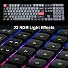 Keychron K5 Pro QMK/VIA Custom Wireless Mechanical Keyboard, Hot-Swappable Full Size Layout 108 Keys Programmable, Ultra-Slim RGB Low Profile Brown Switch, Bluetooth/USB-C for Mac Windows Linux