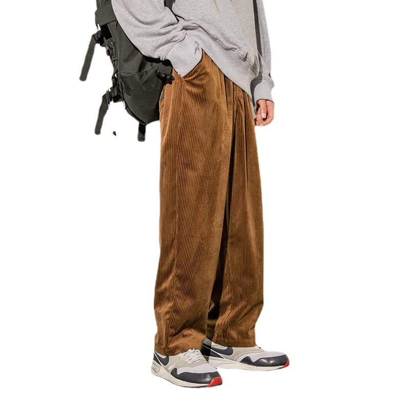 Loose Brown Corduroy Pants Women High Waisted Soft Girl Kawaii Korean Style Size Corduroy Pants Women