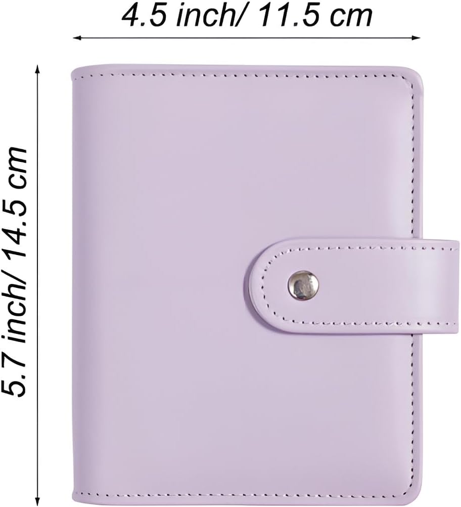 A7 Budget Binder Set - Mini Money Organizer for Cash Saving, Cash Stuffing Envelope System, Planner Binders with Pockets, Sheets and Stickers, Purple image 2