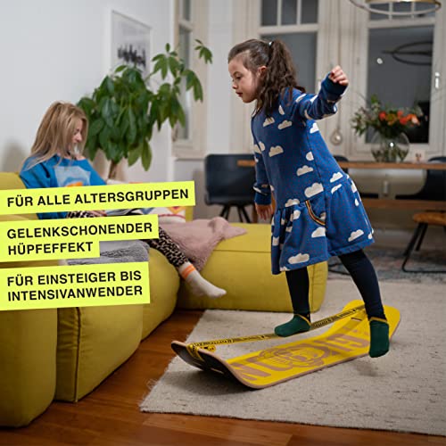 GIBOARD-SET BONZO CLASSIC - Innovatives Balance Board | Freestyle-Workout | gelenkschonend | modulares System | Made in Europe | inkl. CLASSICLine Slackline-Set | Kork Pads & Gibbon App Zugang