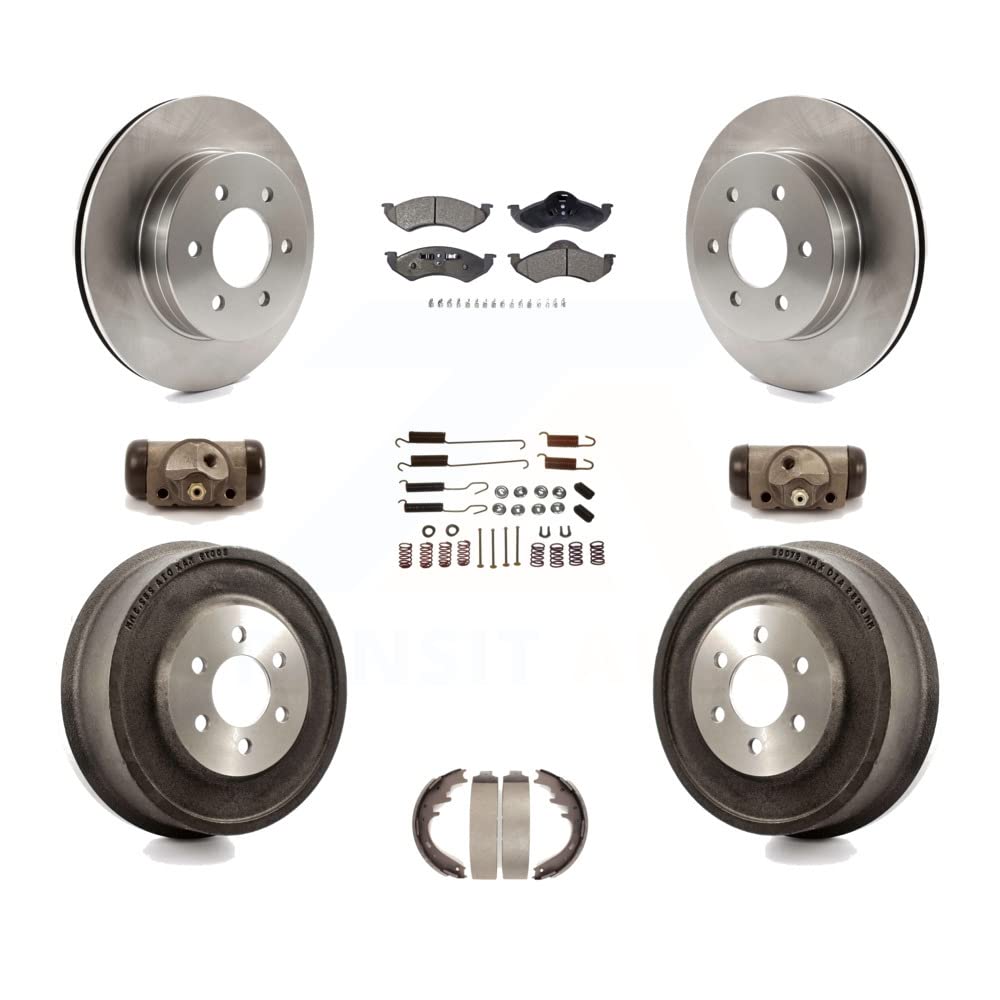 Front Rear Disc Brake Rotors Ceramic Pads And Drum Kit