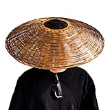 xihexi Japanese Hat Asian Hat Samurai Hat Handmade Hat Cosplay Hat (Brown)