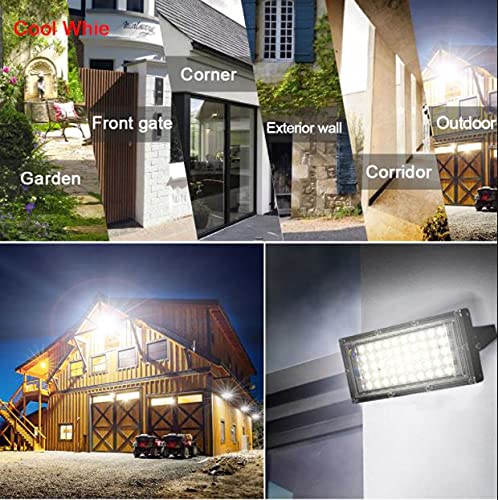 Image of MLD 20w Led Flood Lights IP66 Waterproof Indoor Outdoor Led Brick Focus Street Light Multi color Combo Set | Green, Pink, White| Pack of 3