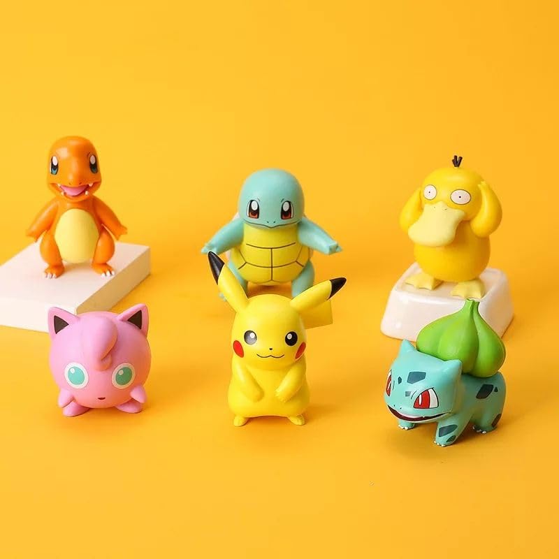 Image of Pokemon Mini Battle Figures 6 Pack - 1 Inch Collectible Toy Set with Random Characters | Anime-Inspired Toys for Kids, Boys & Girls Ages 4+ | Small Action Figures for Play & Collection