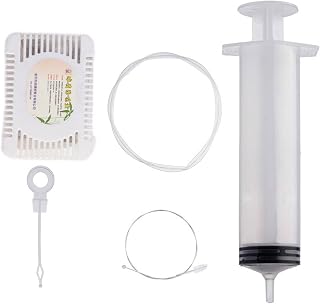 Universal Fridge Cleaner Tool for Drain Hole, 4Pcs Set Includes Long Nylon Brush & Syringe, Effective Clog Remover for Refrigerator Defrost Drain and Ice Machine (6pcs)