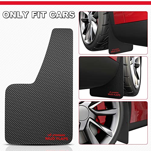 A-Premium 4 Pcs Black Universal Splash Guards Mud Flaps Mudflaps Mudguard Fender Flares For Car Sedan Coupe With Hardware Front And Rear #TOP4